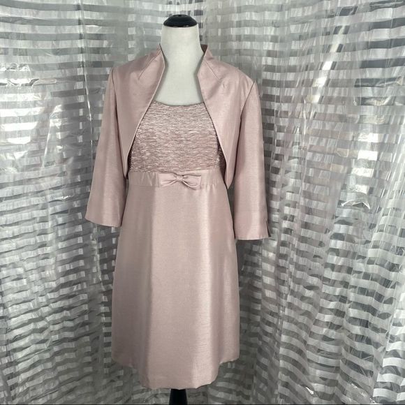 Jessica Howard Light Pink Cocktail Dress/Jacket - Picture 2 of 10